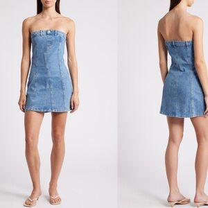BLANKNYC denim strapless dress
